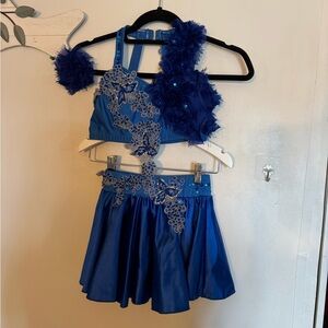 Elegant Sapphire Custom Dance Costume